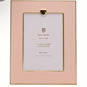 🆕- Isaac Jacobs Pink Enamel Heart Picture Frame. 5x7